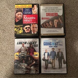 Heist Movies DVD Set / Logan Lucky, Sneakers, Going in Style, etc